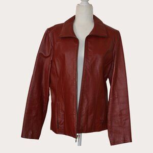 Wilson Leather Red Jacket Genuine Leather Size L